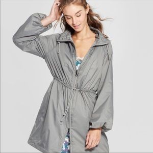 JOYLAB water repellant rain jacket in grey